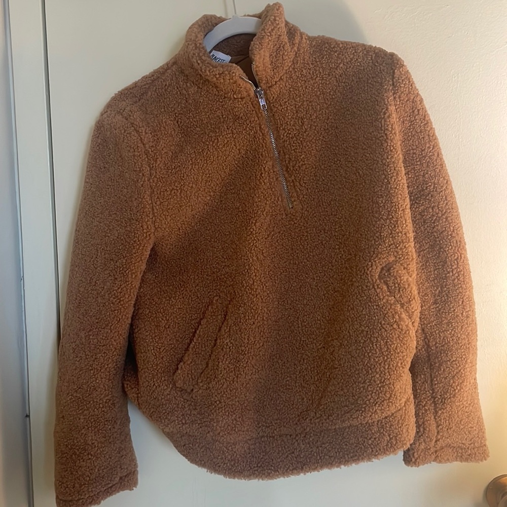 3 quarter brown teddy coat